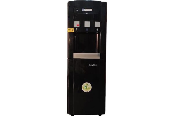 Blue Star Water Dispenser with Refrigerator - Black