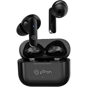 pTron Bassbuds Duo in Ear Earbuds with 32Hrs Black