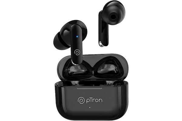 pTron Bassbuds Duo in Ear Earbuds with 32Hrs Black