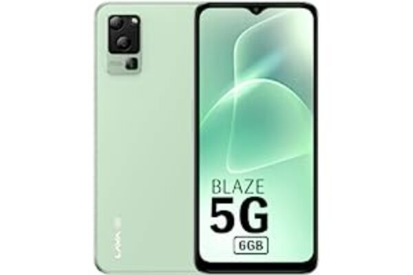 Glass Green Lava Blaze 5G Smartphone with 6GB RAM