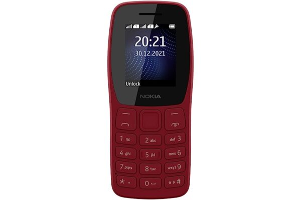 Nokia 105 Plus Dual SIM Keypad Mobile Phone - Red