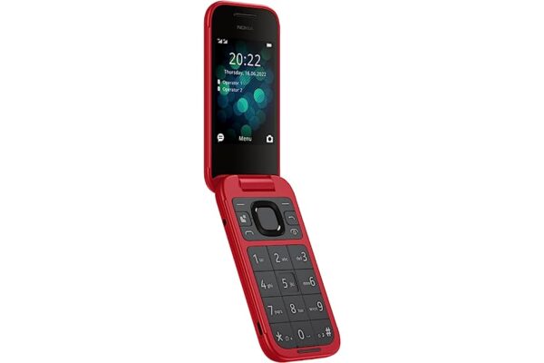 Red Nokia 2660 Flip 4G Volte Keypad Phone with Dual SIM