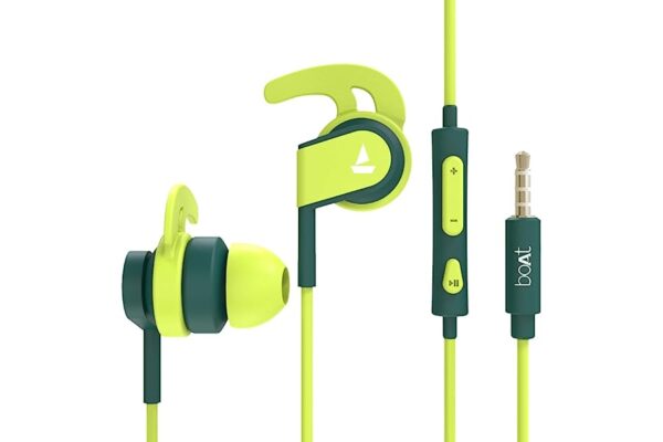 boAt Bassheads 242 in Ear Wired Earphones with Neon Green