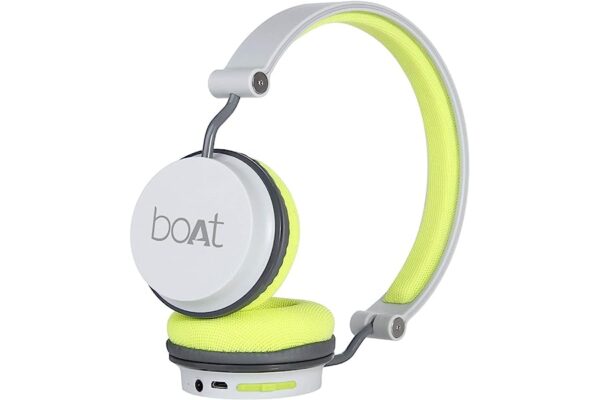 boAt Rockerz 400 Bluetooth On Ear Headphones With Grey/Green