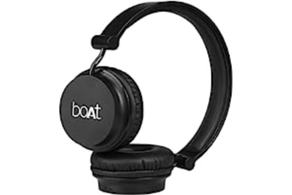 boAt Rockerz 400 Bluetooth On Ear Headphones With Carbon Black