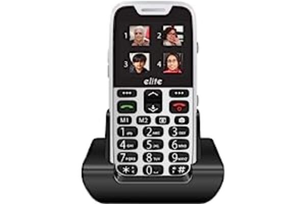 Easyfone Elite Sound Amplification 2.3" Phone - Senior Friendly (White)