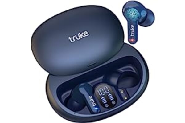 Truke Buds S1 Bluetooth Earbuds with Mic - Premium Black