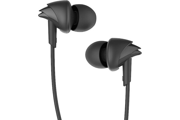 boAt BassHeads 100 in-Ear Wired Headphones with Mic Black