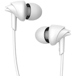 boAt BassHeads 100 in-Ear Wired Headphones with Mic White