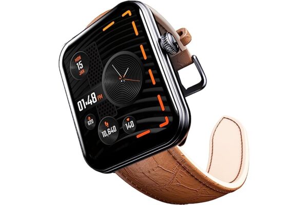 boAt Newly Launched Xtend Plus Smartwatch with 1.78" Brown Leather