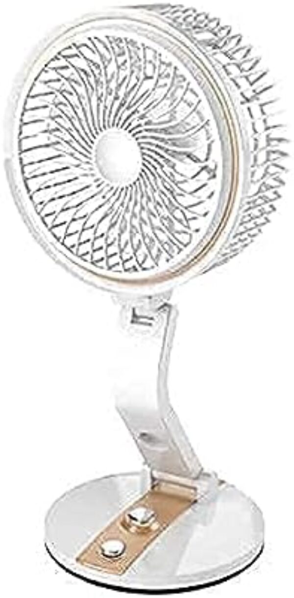 Rewup Rechargeable Table Fan with LED Light