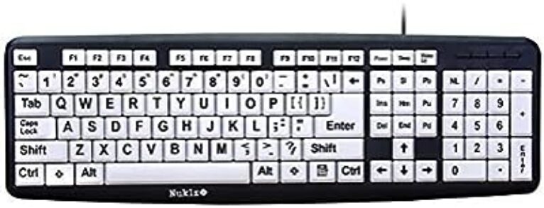 Nuklz N Large Print Keyboard White