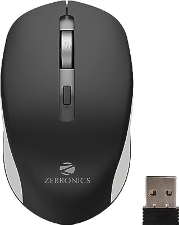 ZEBRONICS Zeb-Jaguar Wireless Mouse Black+Grey