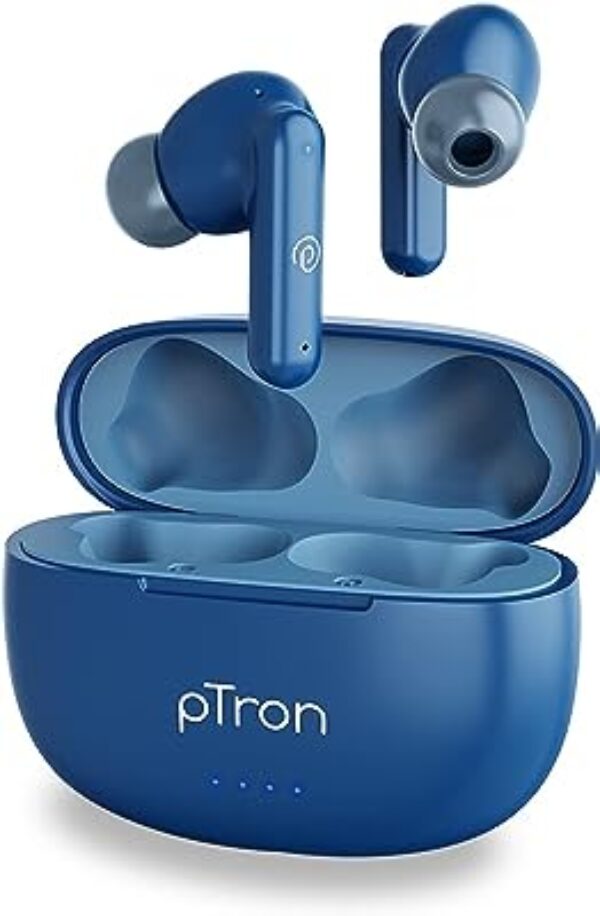 PTron Bassbuds Zen Wireless Earbuds Blue