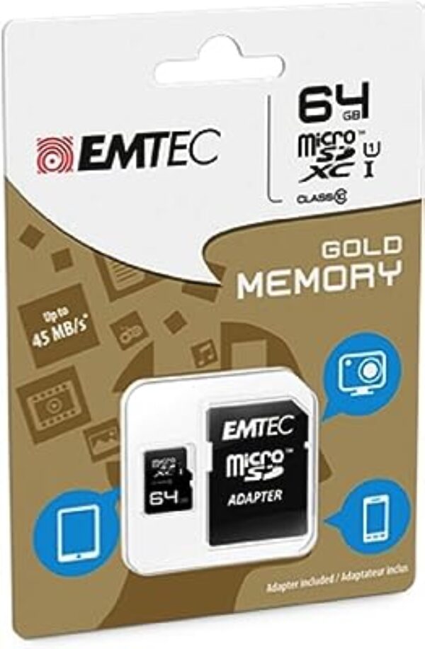 EMTEC 64GB Class 10 MicroSDXC