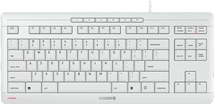 Cherry Stream TKL Wired USB Keyboard White