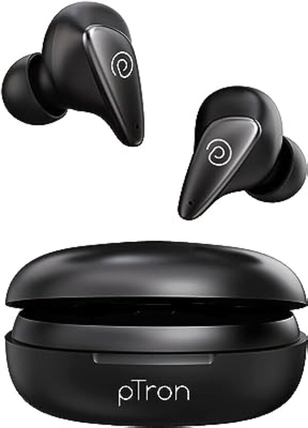 PTron Bassbuds Wave TWS Earbuds (Black)