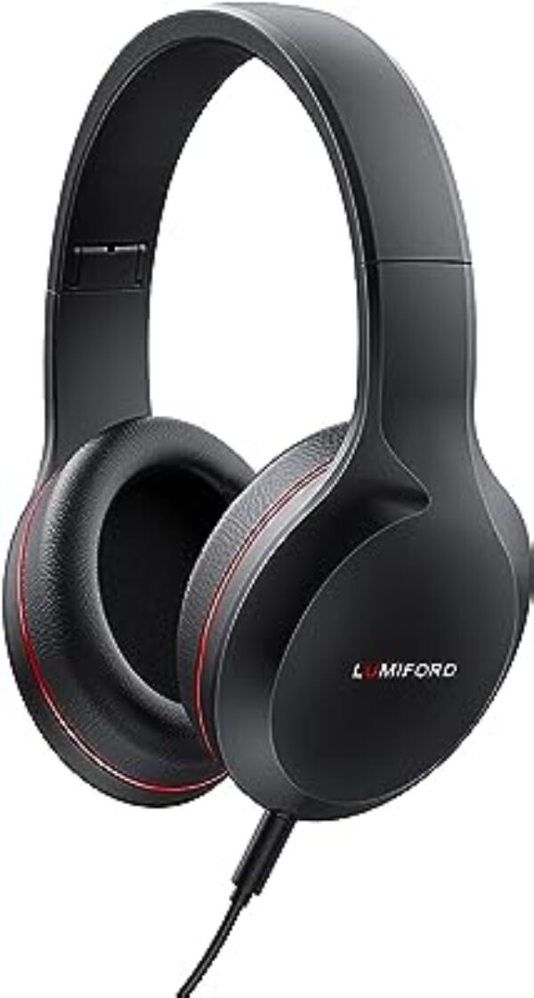 LUMIFORD U80 Over-Ear Wired Headphones (Black)