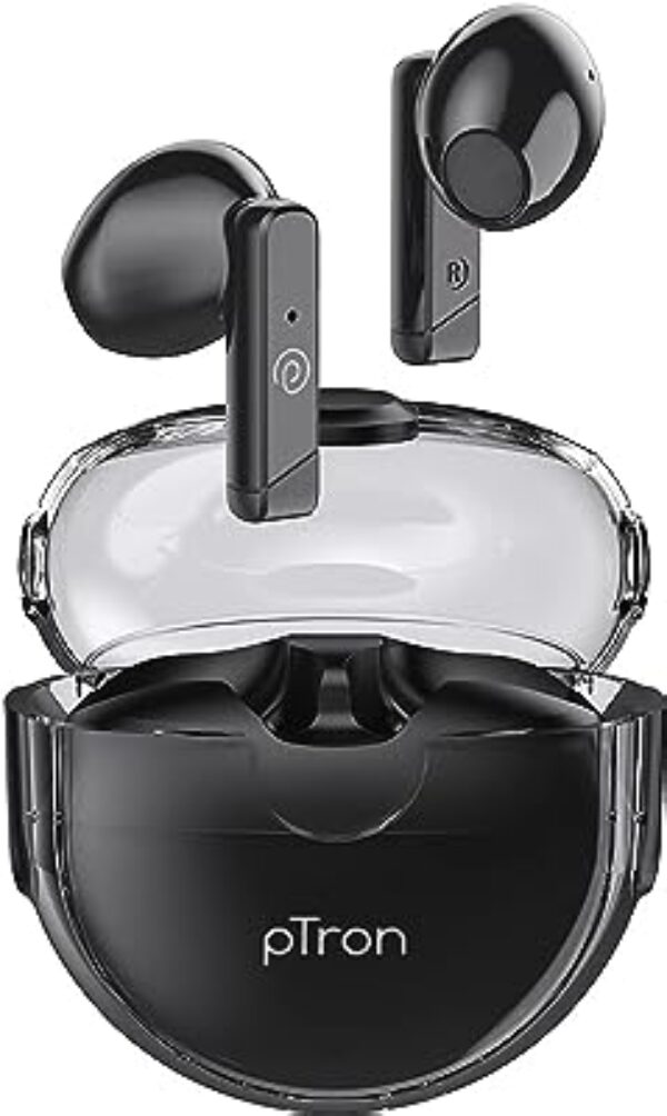 PTron Bassbuds Fute 5.1 TWS Earbuds (Black)
