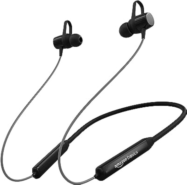 Amazon Basics Bluetooth Neckband Earbuds Grey
