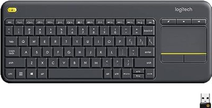Logitech K400 Plus Wireless Touch TV Keyboard - Black