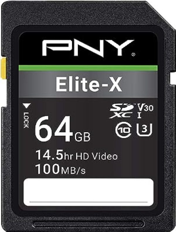 PNY Elite-X 64GB SDXC Flash Memory Card