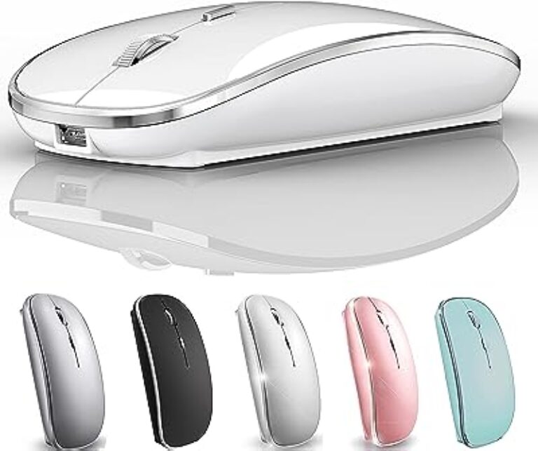 Harfoowo Wireless Bluetooth Mouse White