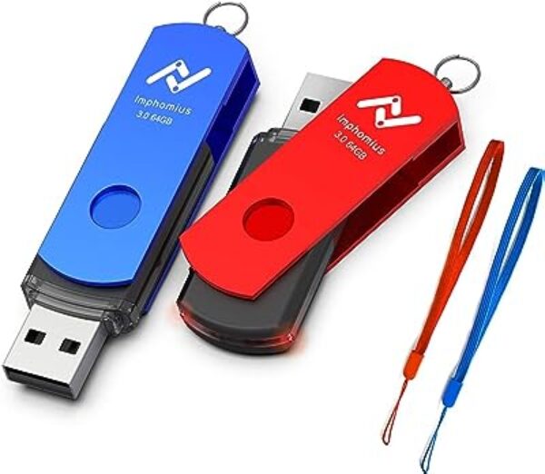USB 3.0 Flash Drive 64GB 2 Pack
