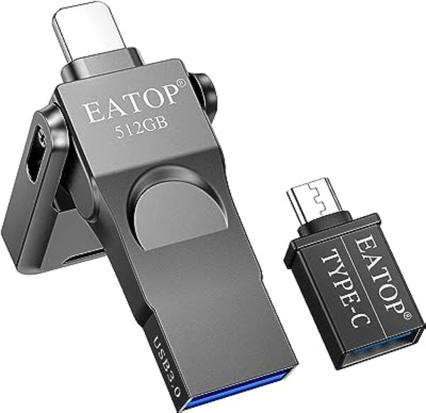 EATOP USB3.0 Flash Drive 512GB Dark Gray