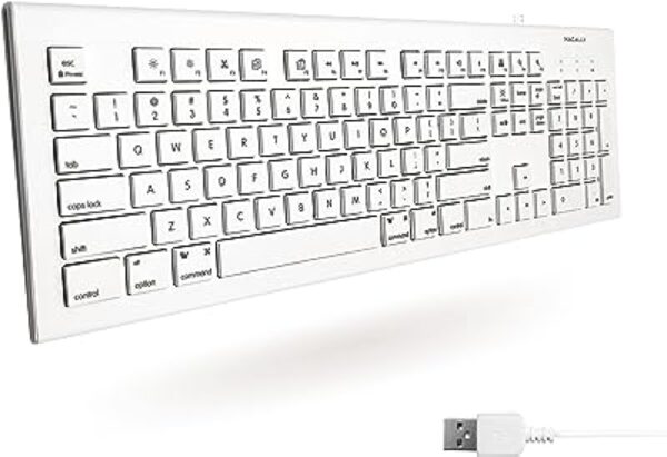 Macally Full-Size USB Keyboard MKEYE White