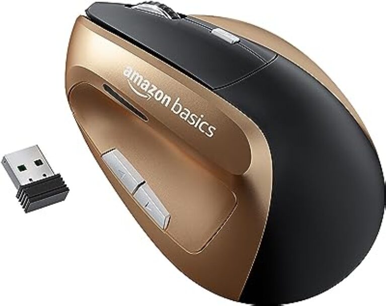 Amazon Basics Ergonomic Wireless Vertical Mouse