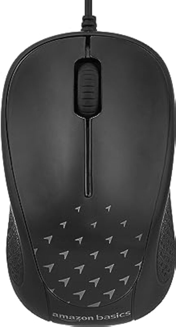 Amazon Basics Wired Mouse 1000 DPI Black