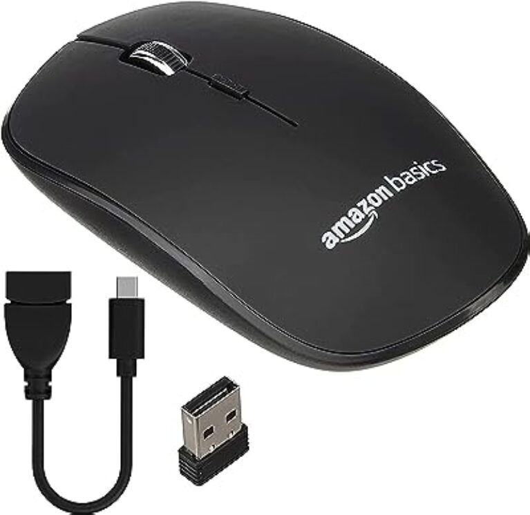 AmazonBasics Wireless Mouse 2.4GHz 1600 DPI