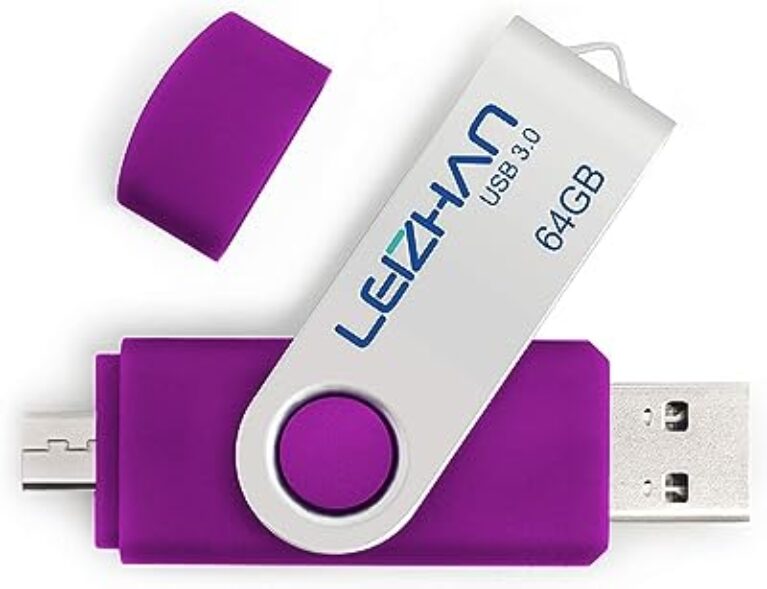 Leizhan 64GB USB Flash Drive 3.0 Purple