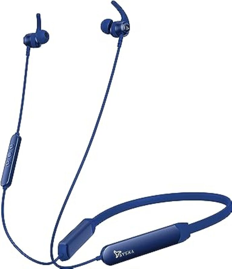 SYSKA PACE HE100H Bluetooth Neckband Earphones (Royal Blue)