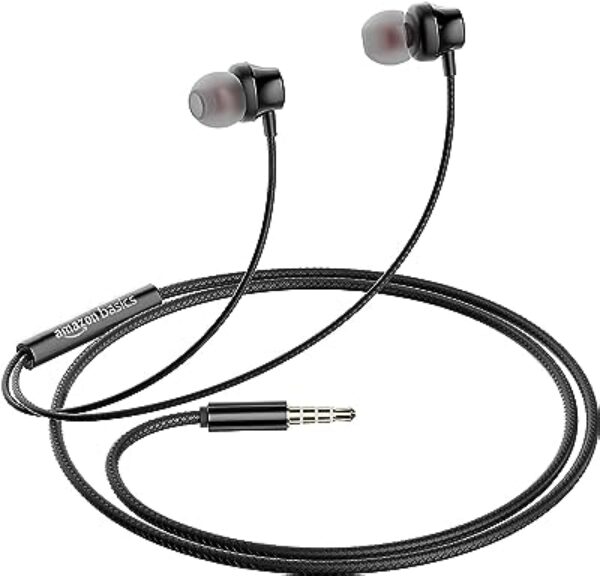 Amazon Basics In-Ear Wired Earphones (Black