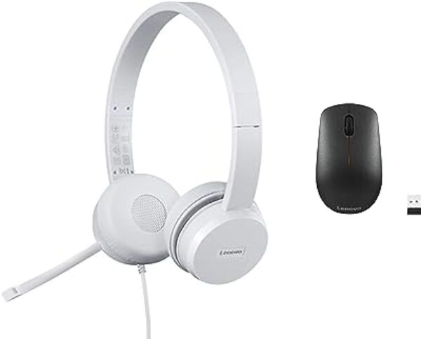 Lenovo 110 On Ear Headphones White