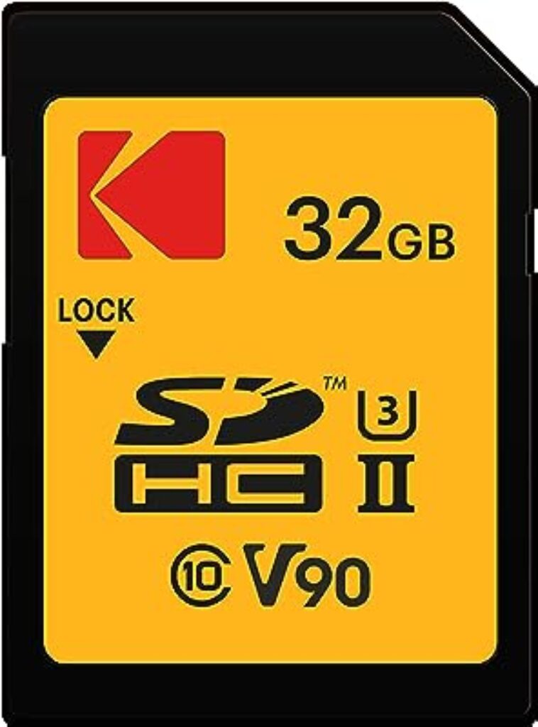 Kodak 32GB UHS-II U3 V90 SDHC Memory Card