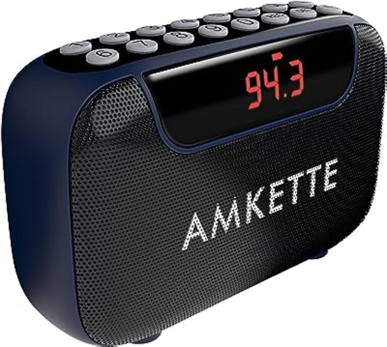 Amkette Pocket Blast FM Radio Bluetooth Speaker Blue