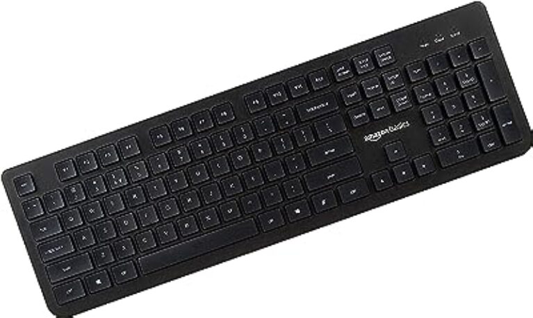 Amazon Basics Wired Keyboard USB 2.0 Black