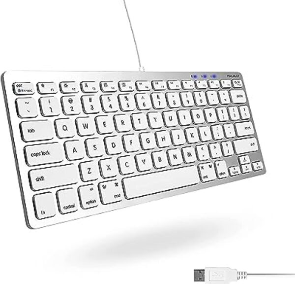 Macally USB Wired Compact Keyboard