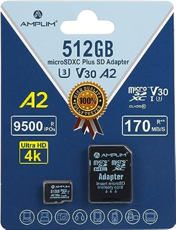 Amplim 512GB Micro SD Card