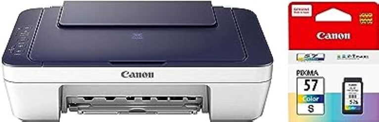 Canon PIXMA E477 Wireless Ink Efficient Colour Printer (White/Blue)