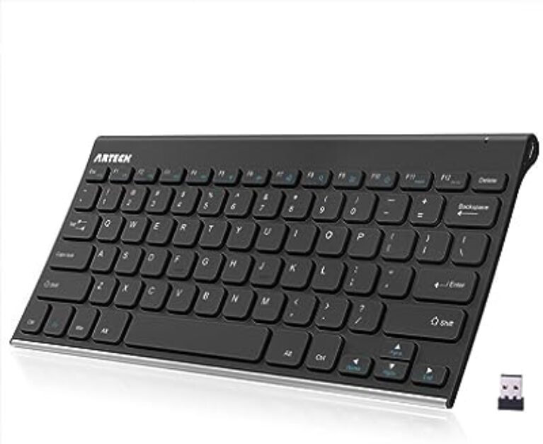 Arteck Wireless Keyboard Stainless Steel Ultra Slim for computers