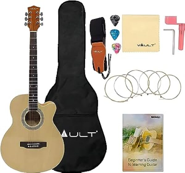 Vault EA20 Guitar Kit - 40 inch Cutaway Acoustic Guitar