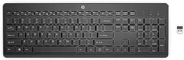 HP 230 Wireless Black Keyboard 2.4GHz 10m 12 Function 16-Month Battery