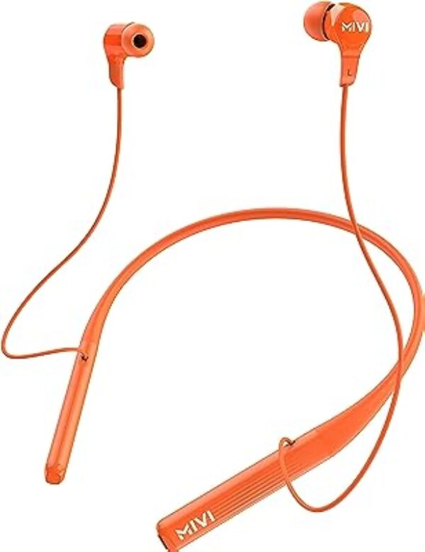 Mivi Collar 2B Bluetooth Earphones (Orange)