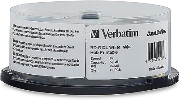Verbatim BD-R DL 50GB White Inkjet Printable