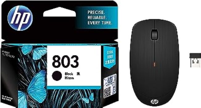 HP 803 Small Ink Cartridge & X200 Wireless Mouse