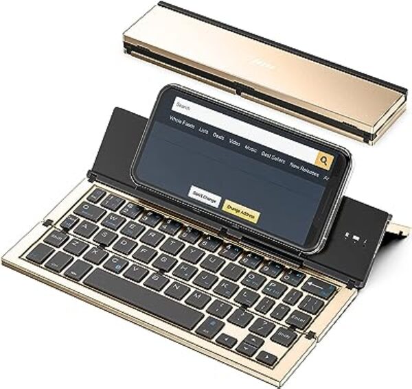 Geyes Foldable Bluetooth Keyboard Gold